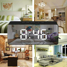 Load image into Gallery viewer, Smart Multi-Function Alarm Clock LED Display Mirror Alarm Clock Music Adjustable Brightness
