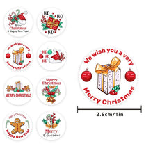 Load image into Gallery viewer, 2x500pcs Christmas Xmas Floral Merry Christmas Christmas Gift Sticker Decorative Label tape
