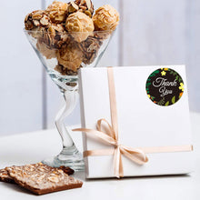Load image into Gallery viewer, 2x500pcs Xmas Christmas  Stickers Roll Label Black Floral Thank You Gift Packaging  Envelope Sealing
