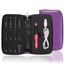 Load image into Gallery viewer, 11 Sizes Crochet Hook Set USB Rechargeable Crochet Hooks, DIY Hand Knitting Tools

