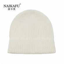 Load image into Gallery viewer, Warm Winter Knit Beanie Hats Autumn and Winter  European and American Men's Melon Skin Thermal Head Cover Women Unisex
