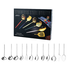 Lade das Bild in den Galerie-Viewer, 304 Stainless Steel Flatware Sets 12PCs Set Buffet Spoon Colander Shovel
