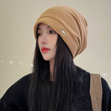 Lade das Bild in den Galerie-Viewer, Warm Winter Knit Beanie Hats Net Red Face Little Autumn Winter Ear Protection Big Head Circumference Fashion Toe Cap Unisex
