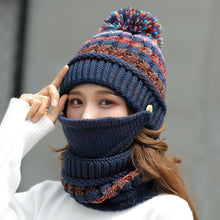 Lade das Bild in den Galerie-Viewer, Warm Winter Knit Beanie Hats Woolen Cap Women's Autumn and Winter Korean Style Outdoor Mask Scarf Unisex
