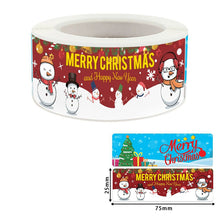 Lade das Bild in den Galerie-Viewer, 120PCs Rectangle Color Merry Label Christmas Sticker Gift Label tape
