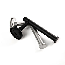 Lade das Bild in den Galerie-Viewer, 304 Stainless Steel Black Tissue Holder Bathroom Roll Stand Bathroom round Punch
