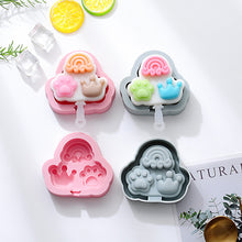 Load image into Gallery viewer, 2PC Silicone Mold Cat&#39;s Paw Rainbow Crown Silicone Ice Cream Mold Popsicle

