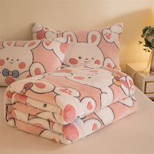 Load image into Gallery viewer, Fleece Blanket Student Nap Air Conditioning Blanket Thick Coral Fleece Bed Sheet Cover Blanket
