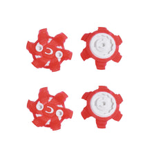 Lade das Bild in den Galerie-Viewer, 20PCs Golf Shoe Nails White and Red Fast Rotating Nail Short Teeth with Hole B-86
