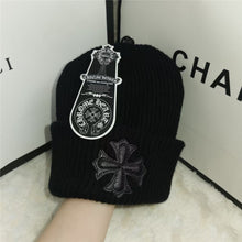 Load image into Gallery viewer, Warm Winter Knit Beanie Hats Men's and Women's Autumn and Winter Warm Wool Cross European and American Thickened All-Matching Unisex
