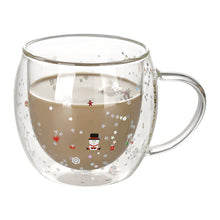 Lade das Bild in den Galerie-Viewer, Xmax Christmas Cup Gift Mingshangde Double-Layer Glass Cute Good-looking Milk Coffee
