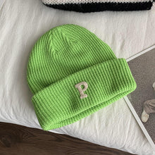 Lade das Bild in den Galerie-Viewer, Warm Winter Knit Beanie Hats Letter Wool Women Autumn And Winter Korean Style Ins Tide Warm All-Matching Unisex
