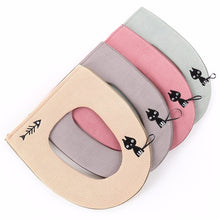 Load image into Gallery viewer, 3pcs Toilet Seat Cover Pads Portable   Household Thicker Warm       Zipper Cartoon

