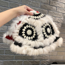 Load image into Gallery viewer, Warm Winter Knit Beanie Hats Korean Style Ins Hollow Flower Fisherman Women Autumn and Winter Fur Tiger Head Unisex
