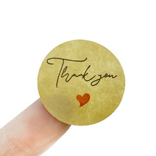 Load image into Gallery viewer, 2x500pcs Xmas Christmas  Stickers Roll Label  Kraft Paper Thank You Love Gift Box Decorative Wrapper
