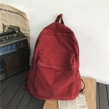 Lade das Bild in den Galerie-Viewer, Middle School Student Japanese Vintage Canvas Backpack College Student Vintage Style Backpack Female
