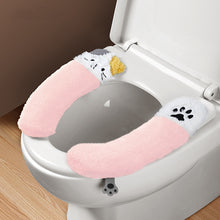 Load image into Gallery viewer, 3pcs Toilet Seat Cover Pads Cushion Household Thicker Adhesive    Autumn and Winter   Washable Plush
