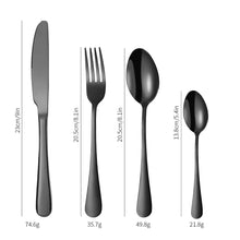 Lade das Bild in den Galerie-Viewer, 304 Stainless Steel Flatware Sets Western Tableware Four Components 24PCs Knife Spoon Fork Tea Spoon Golden
