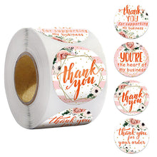 Load image into Gallery viewer, 2x500pcs Xmas Christmas  Stickers Roll Label 4 Kinds of Thank You Envelope Self-Adhesive Gift Sealing
