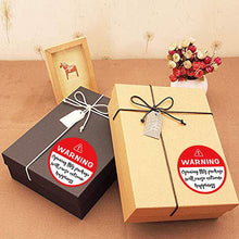 Load image into Gallery viewer, 2x500pcs Xmas Christmas  Stickers Roll Label Red and White Warning Opening Package Will Cause Extreme Clicks Warning
