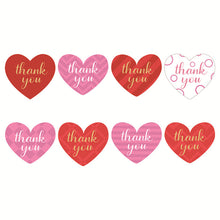 Load image into Gallery viewer, 2x500pcs Christmas Xmas Red Love Valentine&#39;s Day Label Thank You Envelope Gift Packing Bag Sticker tape

