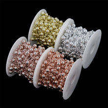 Load image into Gallery viewer, 2PCs Christmas Wedding Party Packing Materials 8£«3mm Gold Silver Plating Bead Necklace Strings
