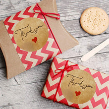 Load image into Gallery viewer, 2x500pcs Xmas Christmas  Stickers Roll Label  Kraft Paper Thank You Love Gift Box Decorative Wrapper
