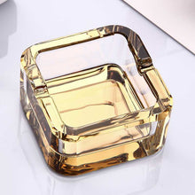 Lade das Bild in den Galerie-Viewer, Ashtray Straight Hair Crystal Glass  Large Small  Square Purple Creative Personality Ashtray

