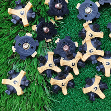 Lade das Bild in den Galerie-Viewer, 20PCs TPR Iron Screw Head Golf Shoe Nails Black Yellow Shoe Stud Sp009
