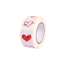 Load image into Gallery viewer, 2x500pcs Christmas Xmas Reel-up Heart-Shaped Skin-Sticking Valentine&#39;s Day Gift Stickers tape
