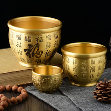 Lade das Bild in den Galerie-Viewer, Ashtray Rice Pot Cornucopia Fortune Pot Desktop Small Copper Ornaments  Copper Ashtray
