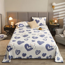 Lade das Bild in den Galerie-Viewer, Flannel Bed Sheet Fleece-Lined Thickened Double-Sided Coral Fleece Flannel Winter Milk Crystal Velvet Blanket

