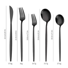 Lade das Bild in den Galerie-Viewer, 304 Stainless Steel Flatware Sets 8 People Western Food/Steak Knife, Fork and Spoon Suit
