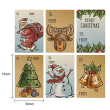 Lade das Bild in den Galerie-Viewer, 250PCs 6 Designs Rectangular Christmas Stickers Holiday Decoration Self-Adhesive Gift Labels tape

