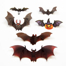 Lade das Bild in den Galerie-Viewer, 24PCs Halloween Wall Decoration 3D Colorful Bat
