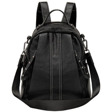 Load image into Gallery viewer, Backpack Wide  Strap Litchi Pattern Korean Style Genuine Leather Backpack Travel shoulder bag
