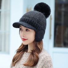 Lade das Bild in den Galerie-Viewer, Warm Winter Knit Beanie Hats Women's Korean-Style Student Wool Ear Protection Cold-Proof Unisex
