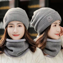 Lade das Bild in den Galerie-Viewer, Warm Winter Knit Beanie Hats Women's All-Matching Woolen Fleece-Lined Korean Style Cycling Earflaps Unisex
