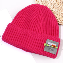 Load image into Gallery viewer, Warm Winter Knit Beanie Hats Patch Couple Melon Skin Autumn And Winter  Solid Color Ladies Unisex
