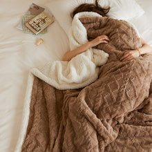 Load image into Gallery viewer, Version A Taffeta B Version Berber Fleece Blanket Autumn and Winter Jacquard Double Layer Thickened Leisure Blanket
