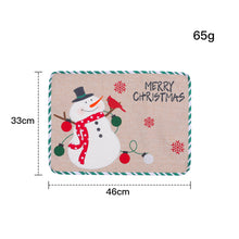 Load image into Gallery viewer, 2PCs Christmas Tablecloths Embroidery Old Man Snowman Placemat
