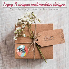 Lade das Bild in den Galerie-Viewer, 2x500pcs Christmas Xmas 8 Pattern Thank You Stickers Gift Envelope Sealing Self-Adhesive Labels tape

