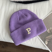 Lade das Bild in den Galerie-Viewer, Warm Winter Knit Beanie Hats Letter Wool Women Autumn And Winter Korean Style Ins Tide Warm All-Matching Unisex
