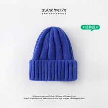 Load image into Gallery viewer, Warm Winter Knit Beanie Hats 2021 Korean Autumn and Winter  Light Board Strip Women Unisex
