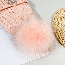 Load image into Gallery viewer, Warm Winter Knit Beanie Hats Outdoor Fur Ball Rhinestone Hat Autumn and Winter  Korean Style Unisex
