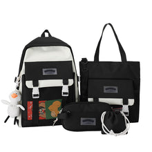 Lade das Bild in den Galerie-Viewer, Harajuku Large Capacity Four-Piece Set Middle School Students' Backpack College Students Bag
