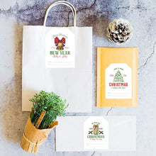 Lade das Bild in den Galerie-Viewer, 2x300pcs 6 Designs Square Christmas Label Merry Christmas Gift Stickers tape
