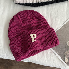 Lade das Bild in den Galerie-Viewer, Warm Winter Knit Beanie Hats Letter Wool Women Autumn And Winter Korean Style Ins Tide Warm All-Matching Unisex

