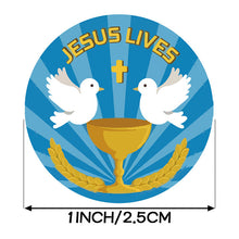 Load image into Gallery viewer, 3x500pcs Xmas Christmas Stickers Roll Label 8 Patterns He Lives Is Risen Easter Day Toy Gift Self-
