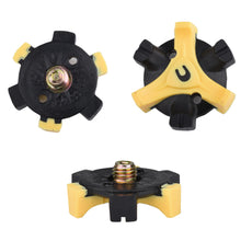 Lade das Bild in den Galerie-Viewer, 20PCs TPR Iron Screw Head Golf Shoe Nails Black Yellow Shoe Stud Sp009
